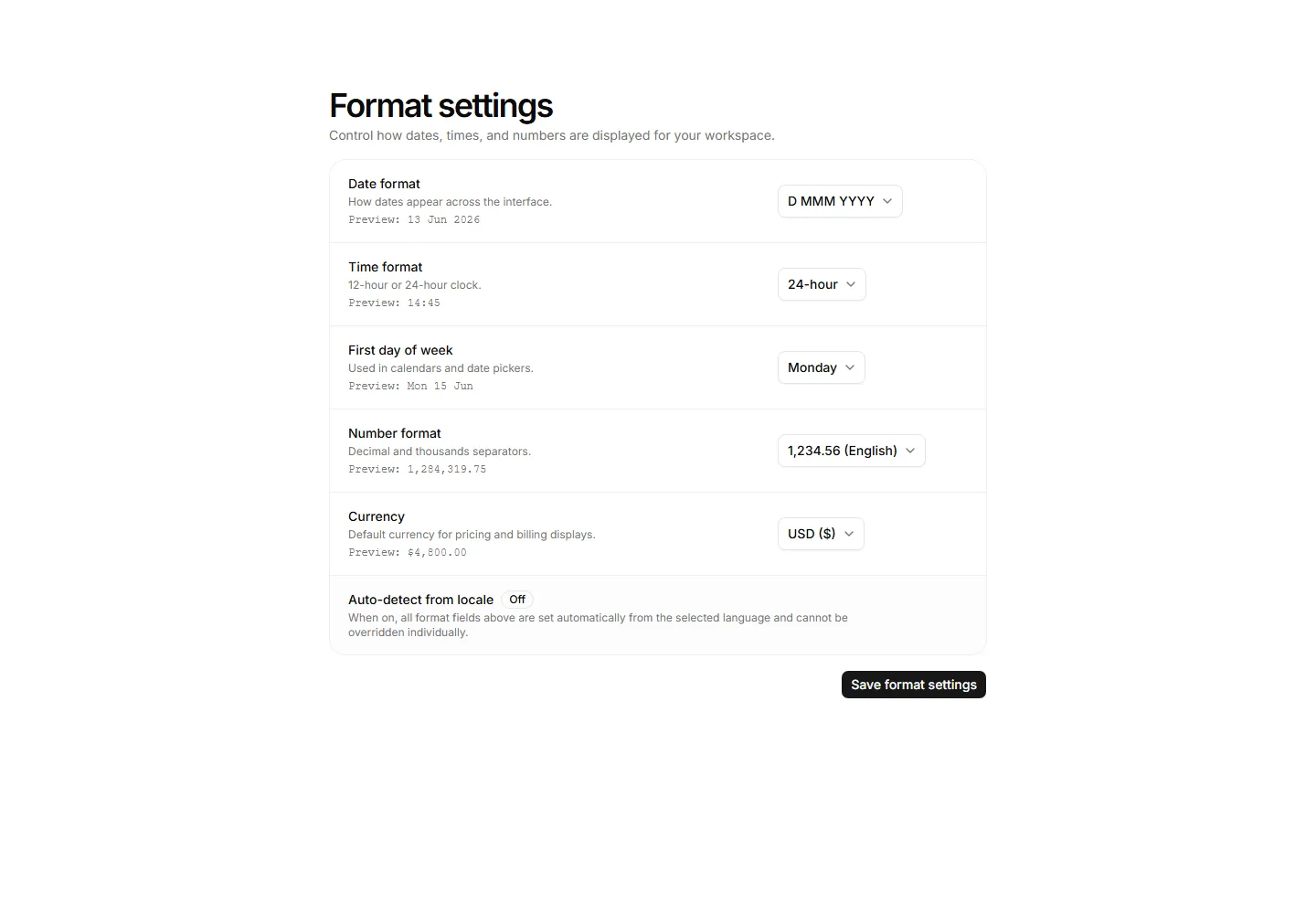 Static preview of application-pro-localization-format-settings