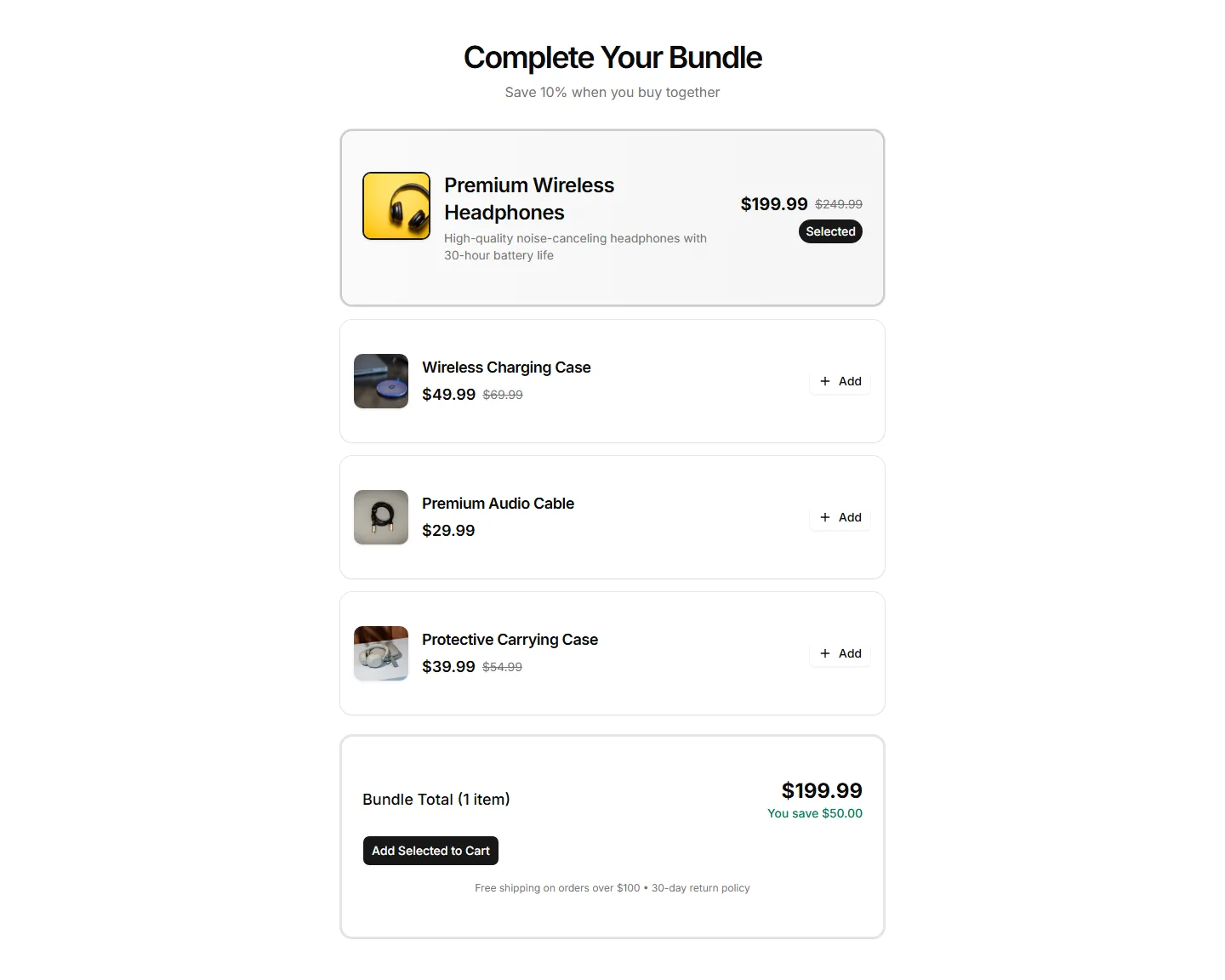 Static preview of ecommerce-ecommerce-bundle-upsells-stack