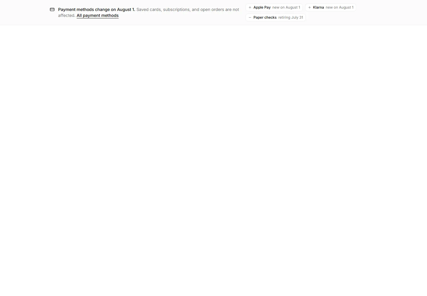Static preview of ecommerce-pro-banners-and-alerts-payment-methods-update-banner
