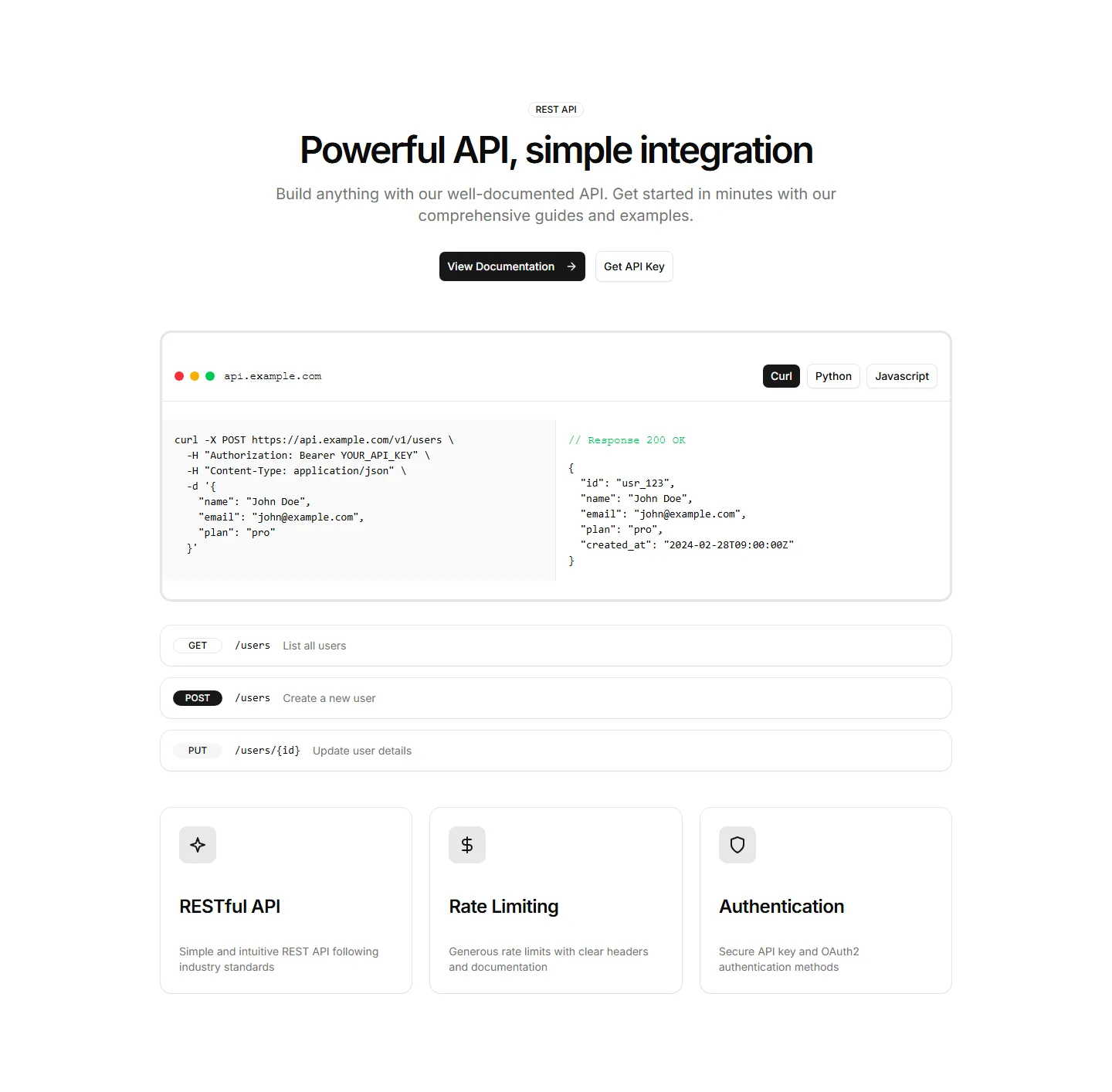 Static preview of marketing-hero-sections-with-api-preview