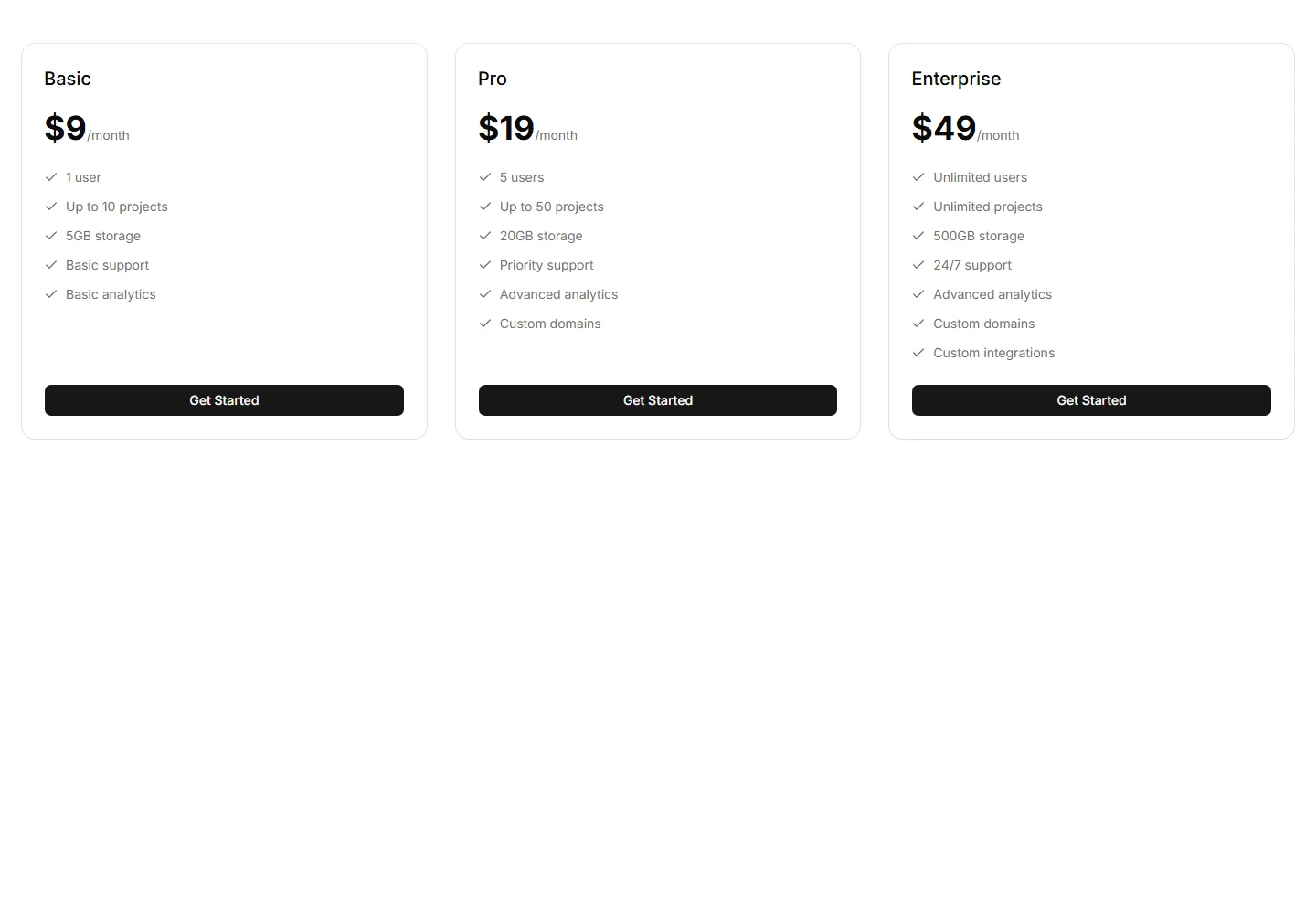 Static preview of marketing-pricing-sections-simple