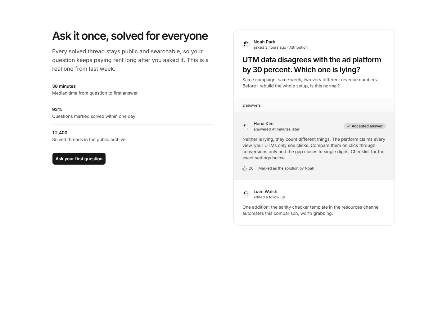 Static preview of marketing-pro-community-sections-solved-thread-showcase