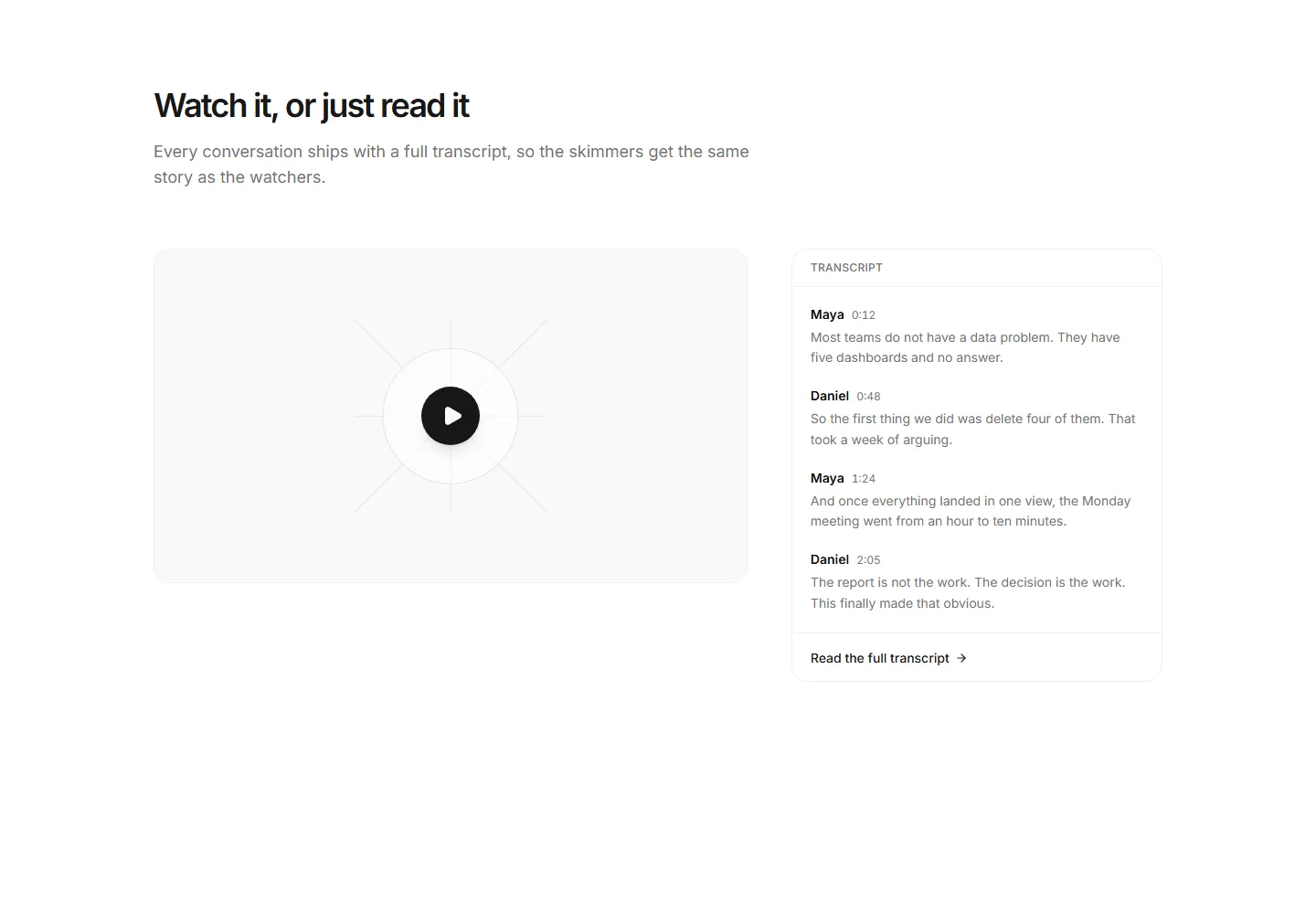 Static preview of marketing-pro-video-sections-video-transcript-split
