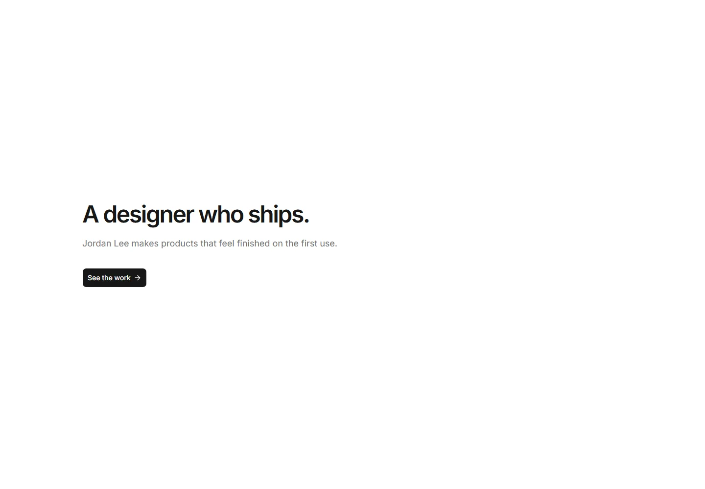 Static preview of portfolio-pro-hero-sections-statement-hero